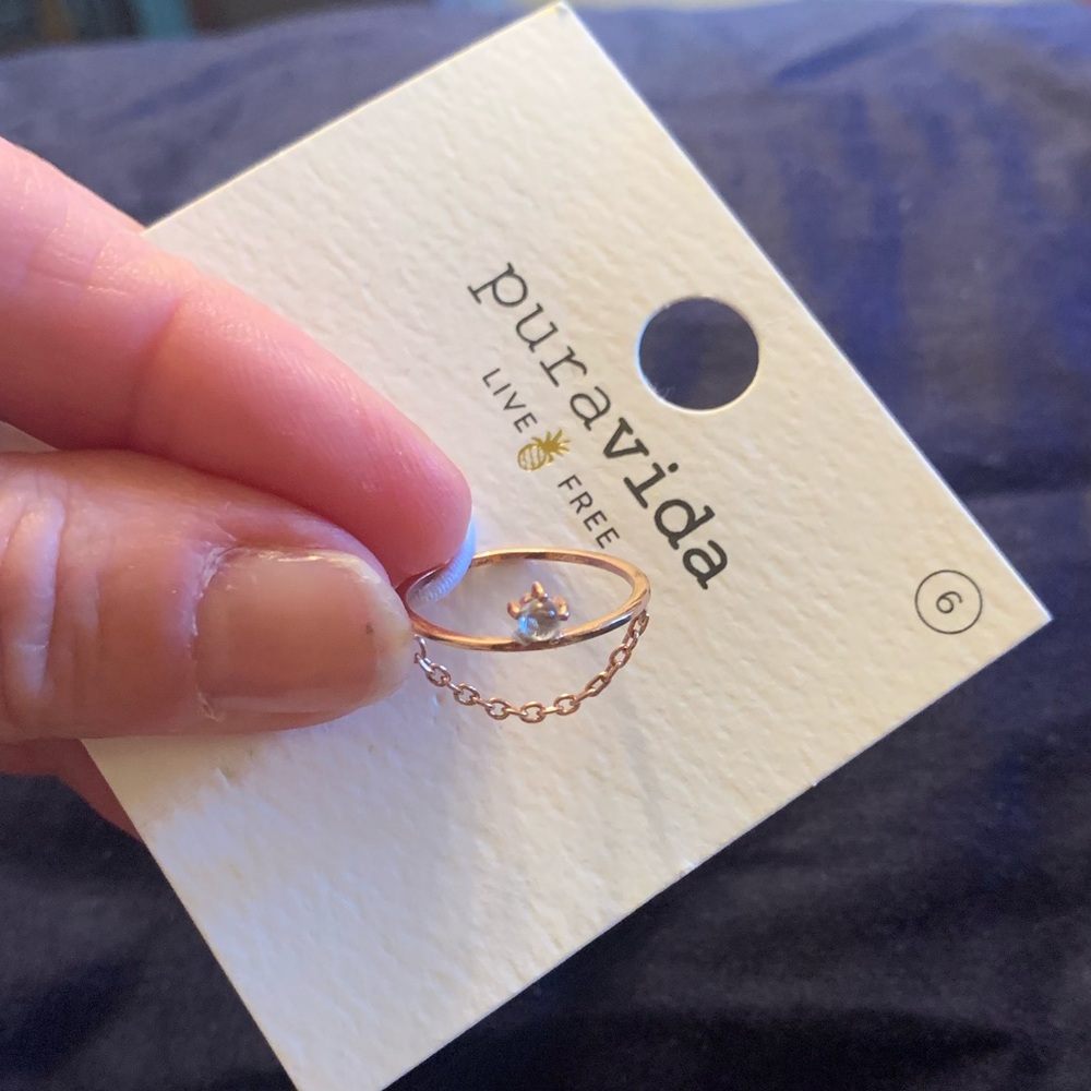 🎩 Pura Vida - Delicate Chain Ring - Picture 2 of 7